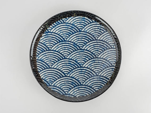 Nami plates MINO CERAMIC PLATES SEIGAIHA