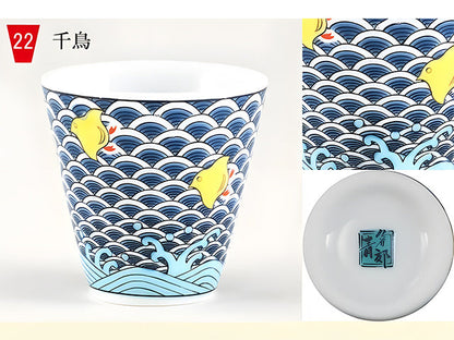 Chidori cup DRINKWARE KUTANI PORCELAIN SAKE CUPS