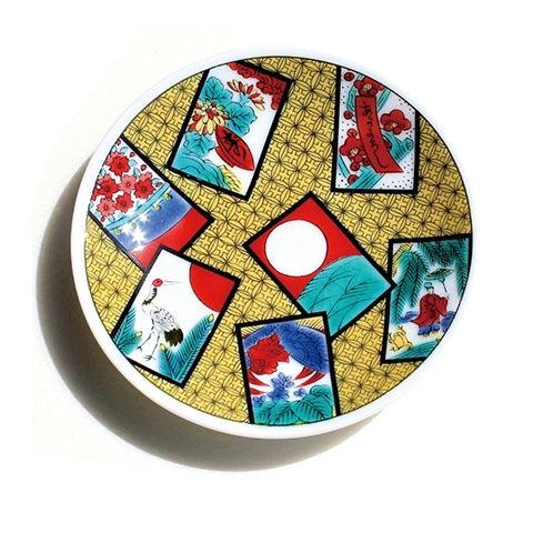 Hanafuda plate KUTANI PORCELAIN PLATES SMALL PLATES