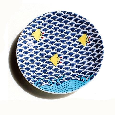 Chidori plate KUTANI PORCELAIN PLATES SMALL PLATES