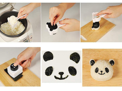 Onigiri panda kit BENTO ACCESSORIES FOOD CUTTERS KIT ONIGIRIS RICE MOLDS