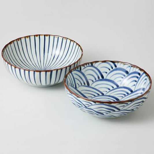 Kawari Ramen bowls BOWLS GIFT SETS HASAMI PORCELAIN RAMEN BOWLS