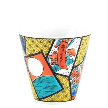 Hanafuda cup DRINKWARE KUTANI PORCELAIN SAKE CUPS