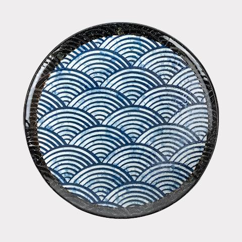 Nami plates MINO CERAMIC PLATES SEIGAIHA