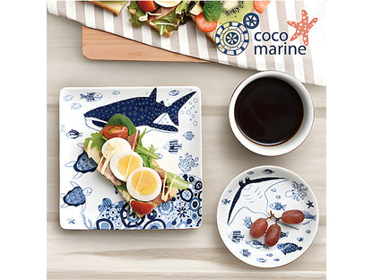 Jinbeizame plates COCO MARINE CURRY PLATES HASAMI PORCELAIN PLATES