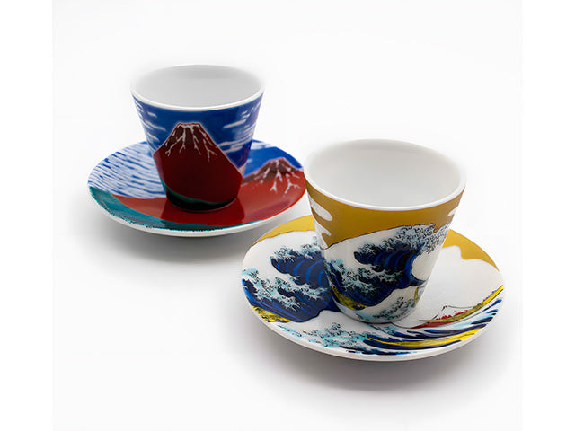 Hokusai plate KUTANI PORCELAIN PLATES SMALL PLATES